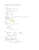 Calc 2 Weeks 1/2- Chapter 7.1 and 7.2 Integration By Parts and Trig Integrals