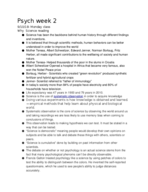 Intro to Psych week 2 notes. 