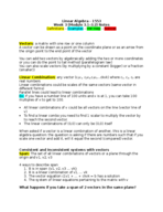 Math 1553 Notes - Vector Form