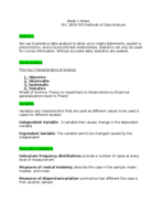 Methods of Data Analysis