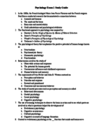 Psychology Exam 1 Study Guide