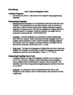 Lecture 1: Intro to Programs & Java