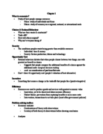 Microeconomics Ch 1 & 2 Notes