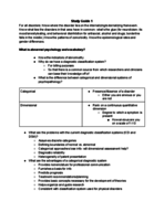 Abnormal Psychology Study Guide 1
