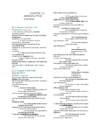 WEEK 11 A/P II (ch 22/23) Reproductive System