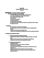 Assessment of Middle School Learners Chapter 1 Notes