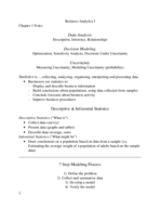 Chapter 1&2, Homework #1 Notes: Excel Basics