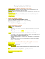 Physiology Psychology Exam 1 Study Guide Notes/Definitions 