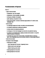 Fundamentals of Speech, Week 2 notes