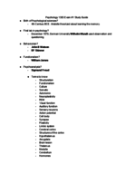 Psychology study guide for test 1