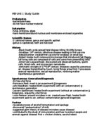 Microbiology Unit 1 Study Guide (Lectures 1-17)