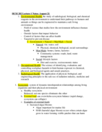 Outline of things learned for HSCI 202 Exam 1