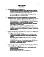 Marketing Research (MKT410) Study Guide for Exam #1