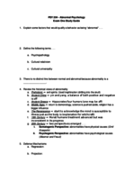 PSY 204 Study Guide for Exam 1
