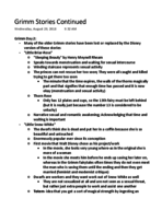 More notes on The Grimm Brothers