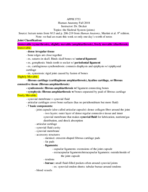 Week 4 Notes: Skeletal System