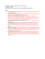 Dinosaurs notes