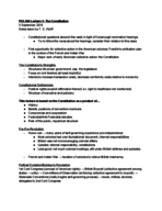 Lecture 1: The Constitution