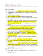 WMST 113 Lecture 5 Notes 