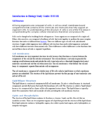 Introduction to Biology Study Guide: BIO 101