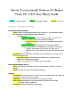 Chapter 5 & 6 Quiz Study Guide