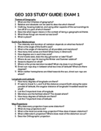 GE0 103 EXAM ONE STUDY GUIDE