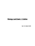 Biology Lab Exam 1