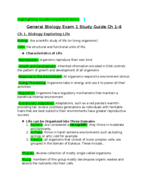 General Biology Exam 1 Study Guide
