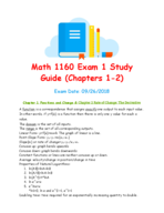 Applied Calc Study Guide for Exam 1