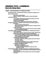 Exam One Study Guide