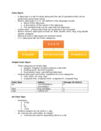 Computer Science 135 Week 3 Notes