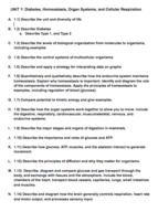 BIO 1050 - Unit 1 Exam Study Guide 