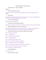 Ad Exam 1 Study Guide