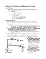 Organic Chemistry 2 - Week 2