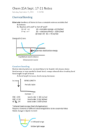 Chem15A Sept. 17-21 Notes, + Test Review Notes