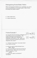 Physics Kinetic and Static friction