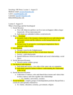 Sociology Notes Weeks 1-5