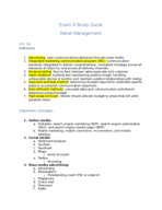 exam 4 study guide