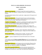 PSYCH 211 Developmental Psychology Exam 1 Study Guide