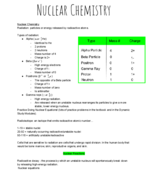 Nuclear Chemistry