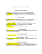 Chapter  5 Sensation and Perception 