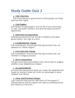 Study Guide for Test 2