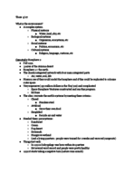 Environmental Studies 'Week 0' Notes