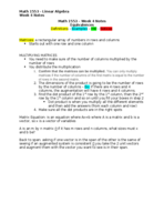 Math 1553 - Linear Algebra - Week 4 Notes