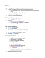 Language and Linguistics (LING 20) 'Week 0' Notes