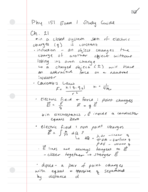 Physics 2 E&M Exam 1 Study Guide