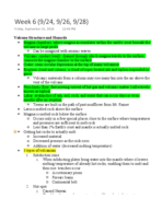 Week 6 Notes