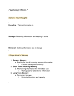 GSU Psychology Week 7 