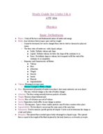 ATE 104 (Physics and Electricity) STUDY GUIDE