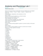 Anatomy and Physiology part 1 